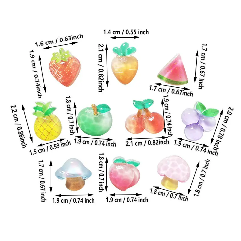 10pcs Cartoon Fruit Refrigerator Magnets Summer Photo Message Board Fridge Magnets Home Office Refrigerator Decoration Ornaments