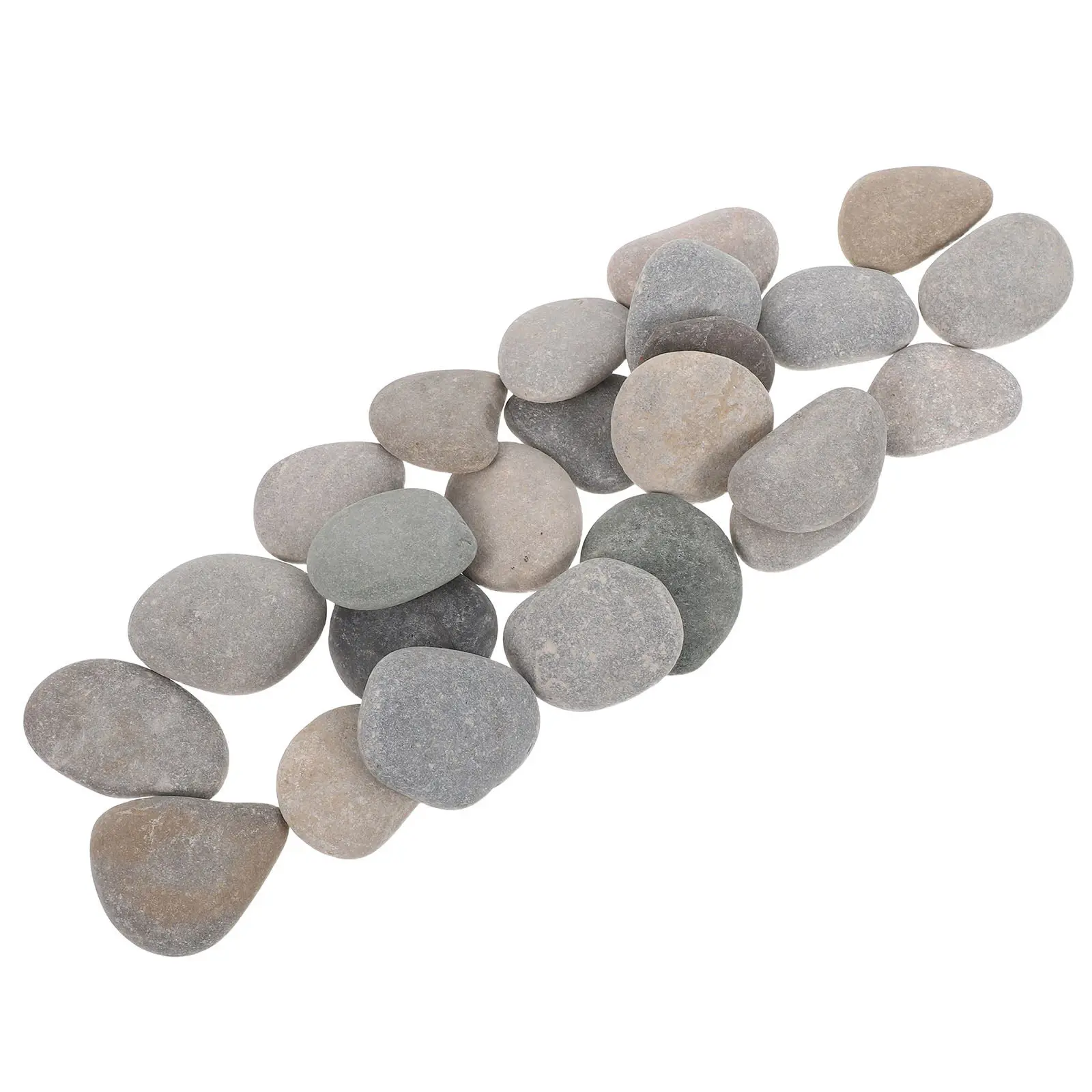 

24 шт. натуральных речных камней 3-5 см, гладкие плоские камни для рисования, поделок для взрослых, декора сада, художественных проектов, DIY, большие размеры