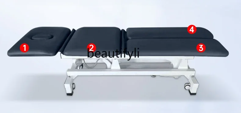 

American Manual Bed Rehabilitation Bone Setting Facial Bed Electric Lifting and Foldable PT Training Massage Pressure