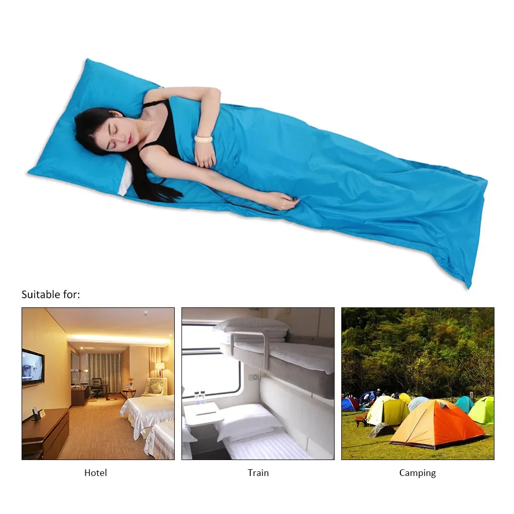 Outdoor Camping Sleeping Bag 70*210CM Single Liner Pillowcase Polyester Pongee