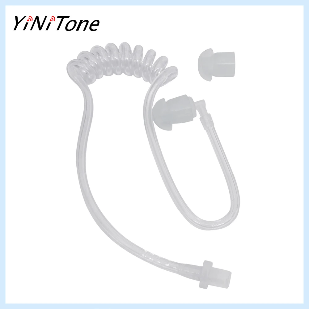 

Одиночная сменная воздушная трубка с вкладышем для наушников-рации, пластик и силикон