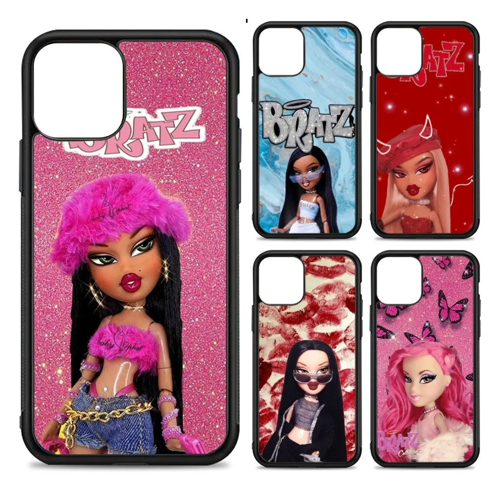 

Fashion Lovely Doll Bratz Phone Case Silicone PC+TPU For For IPhone 11 12 13 14 15 16 Plus Pro Max Cover