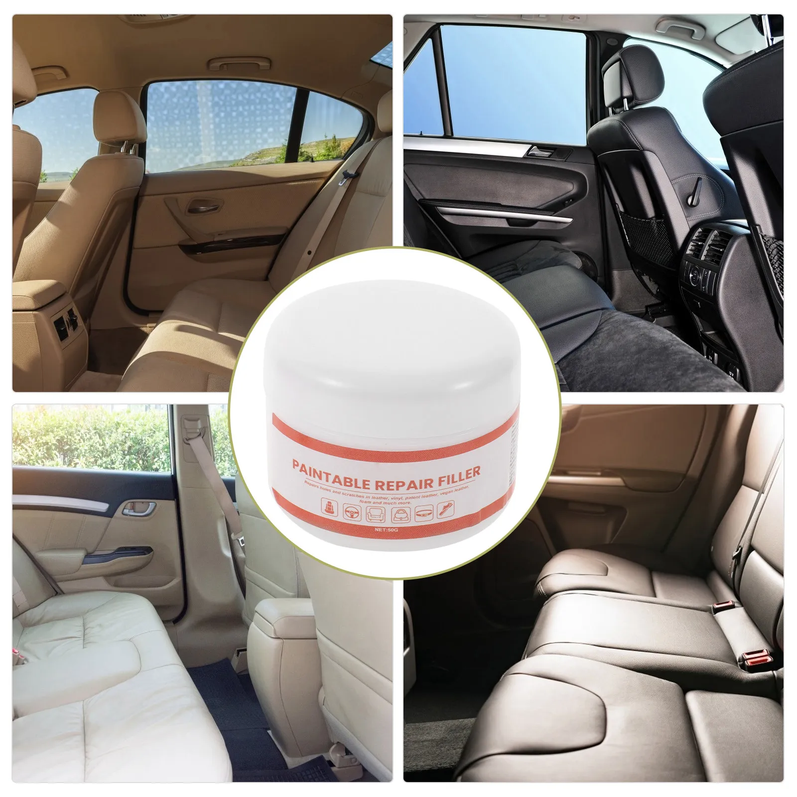 1Set Repair Cream Deep Nourishing Restorer for Car Seats Sofa Bags Shoes Jackets Recoloring Balm Maintenance