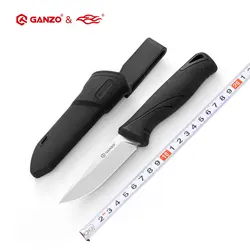 FBknife Ganzo G807 9cr14mov blade PP & TPR handle, cuchillo fijo de caza, cuchillo de supervivencia, herramienta táctica EDC para exteriores