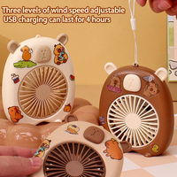 Cute Capybara Mini Portable Fan Handheld Small Fan USB Charging 3-speed Handheld Fan Suitable For Office Outdoor Travel Camping