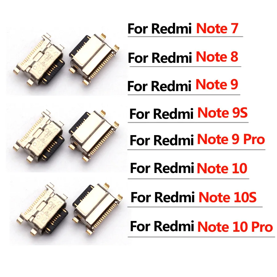 موصل منفذ شحن usb صغير لشاومي ريدمي نوت 7 و 8 و 8 طن و 10s و 9s و 9 و 10 pro و 5