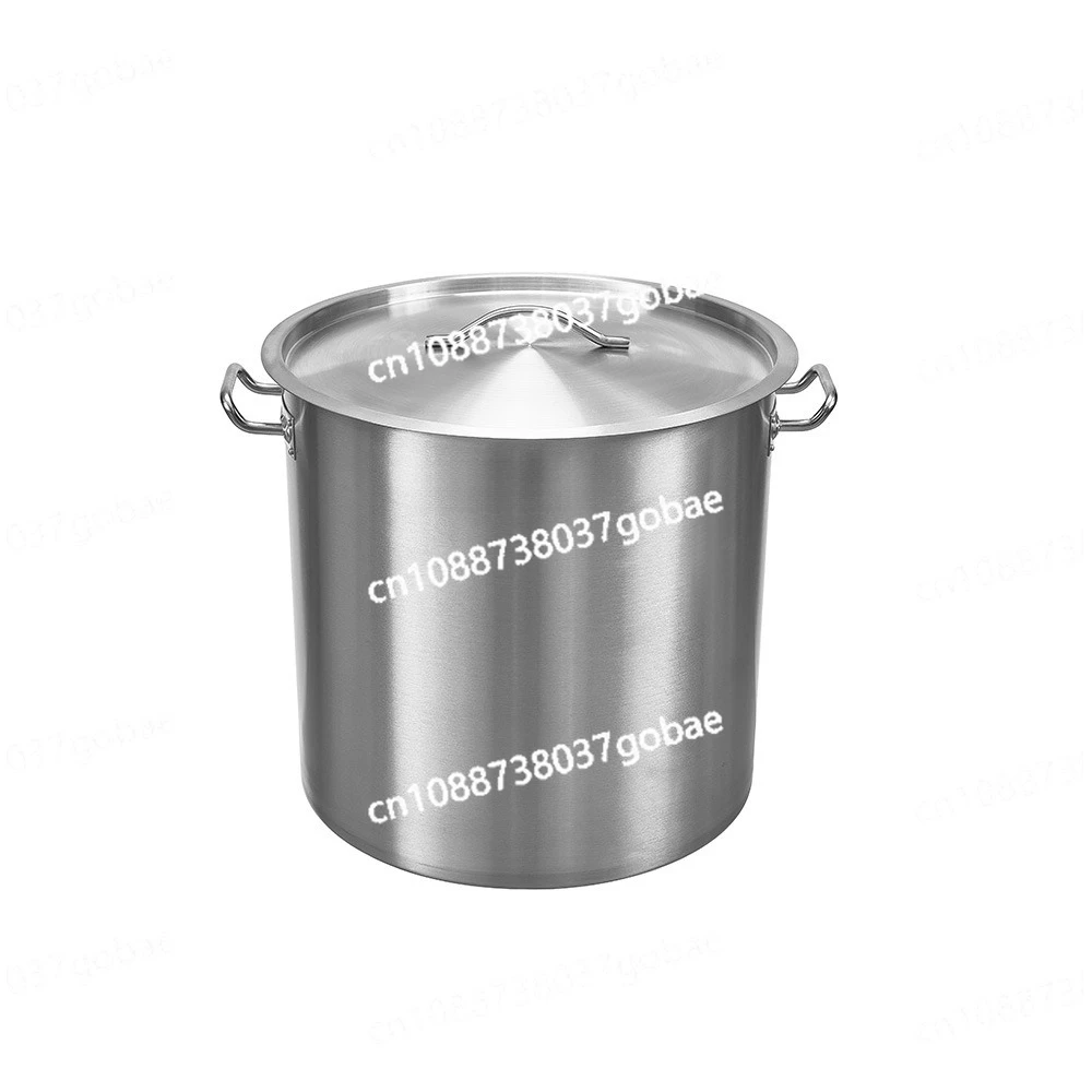 Cubo de sopa de fondo compuesto de acero inoxidable, olla de sopa de gran capacidad para cocina