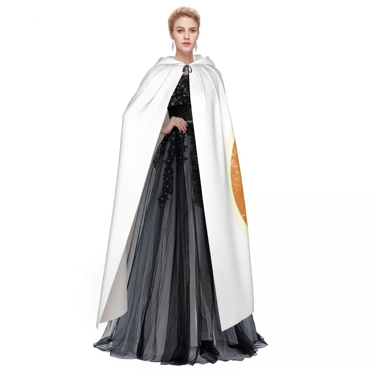 76 Oil Union Vintage Long Hooded Cloak Witch Medieval Costume Cosplay Cape HalloweenVampire Adult Unisex - view 4