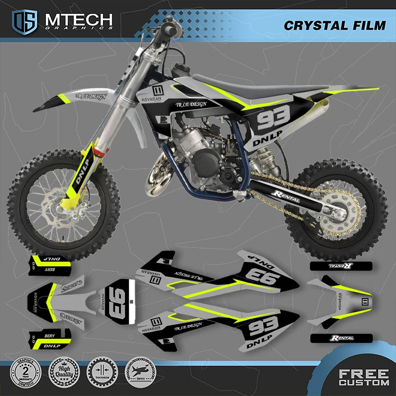 DSMTECH MOTOR Motorcycle Graphics Stickers Decals Kits For Husqvarna TC50 2017 2018 2019 2020 2021 2022 2023 003