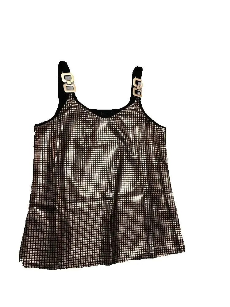 Camiseta sin mangas con lentejuelas para discoteca para mujer, camisetas sin mangas y camisola, camiseta sin mangas Sexy para mujer, camisetas