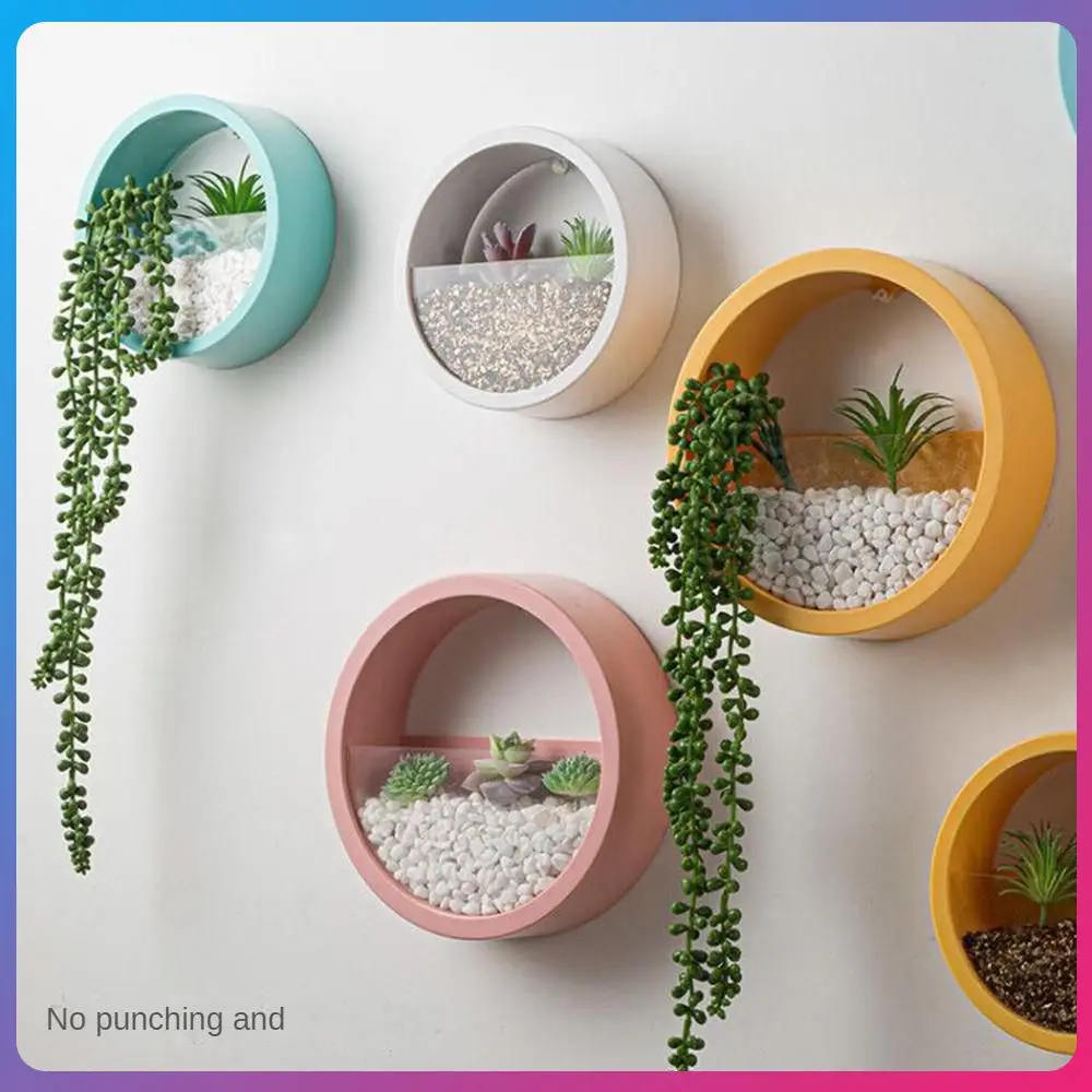 Wall Hanging Flower Pot Room ABS Four-color Nordic Hanging Basket Garden Pots Home Decoration Accessories Plant Garden Supplies