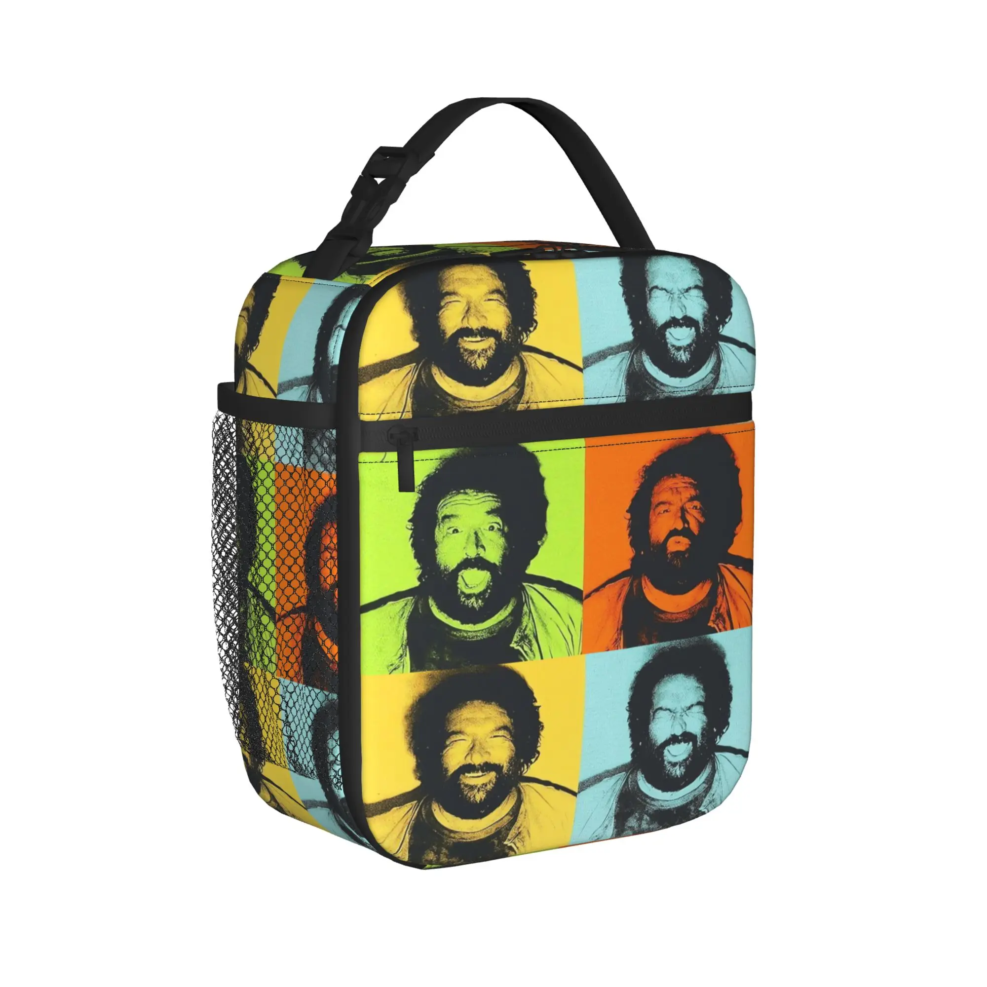 Bud Spencer & Terence Hill Lunch Bag  School Lunch Box For Women Cute Print Tote Food Bags Oxford Portable Insulated Cooler Bag