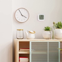 A20F-2 Pcs Mini Indoor Digital Hygrometer Thermometer With LCD Display And Thermometer For Home,Office,Fridge,Center Wheel(℃)