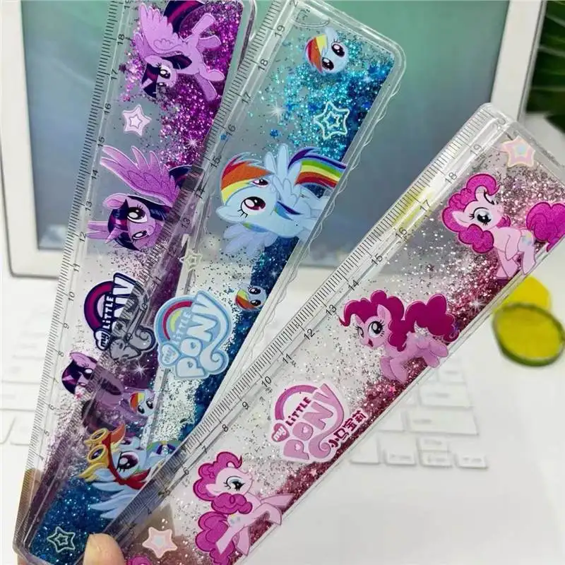 1/4 PCS High-Aesthetic Quicksand Straight Ruler - Multi-Functional Ruler for Writing and Drawing,  for Measuring & Drawing