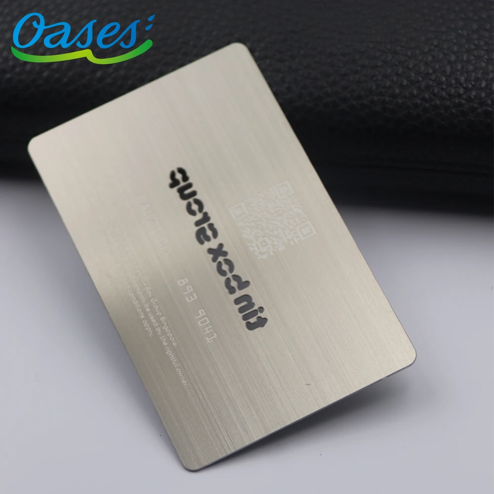 Customized query Wholesale MOQ 100pcs Premium Stainless Steel Metal Business Membership Cards with Laser Carved Customization Se