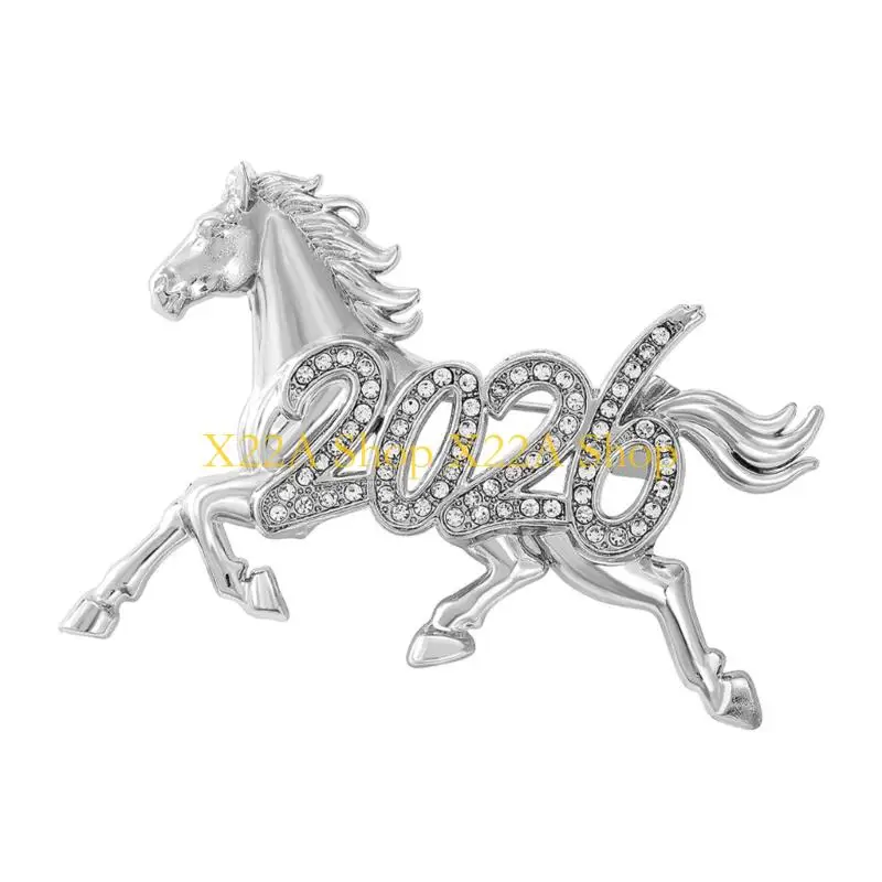 Unique Perfect Accessory for All Occasions Chinese Zodiacs Horse Pin Featuring 3D Design High Quality Alloy Pin Charm