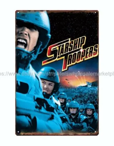 Starship Troopers metal tin sign accent wall plaques