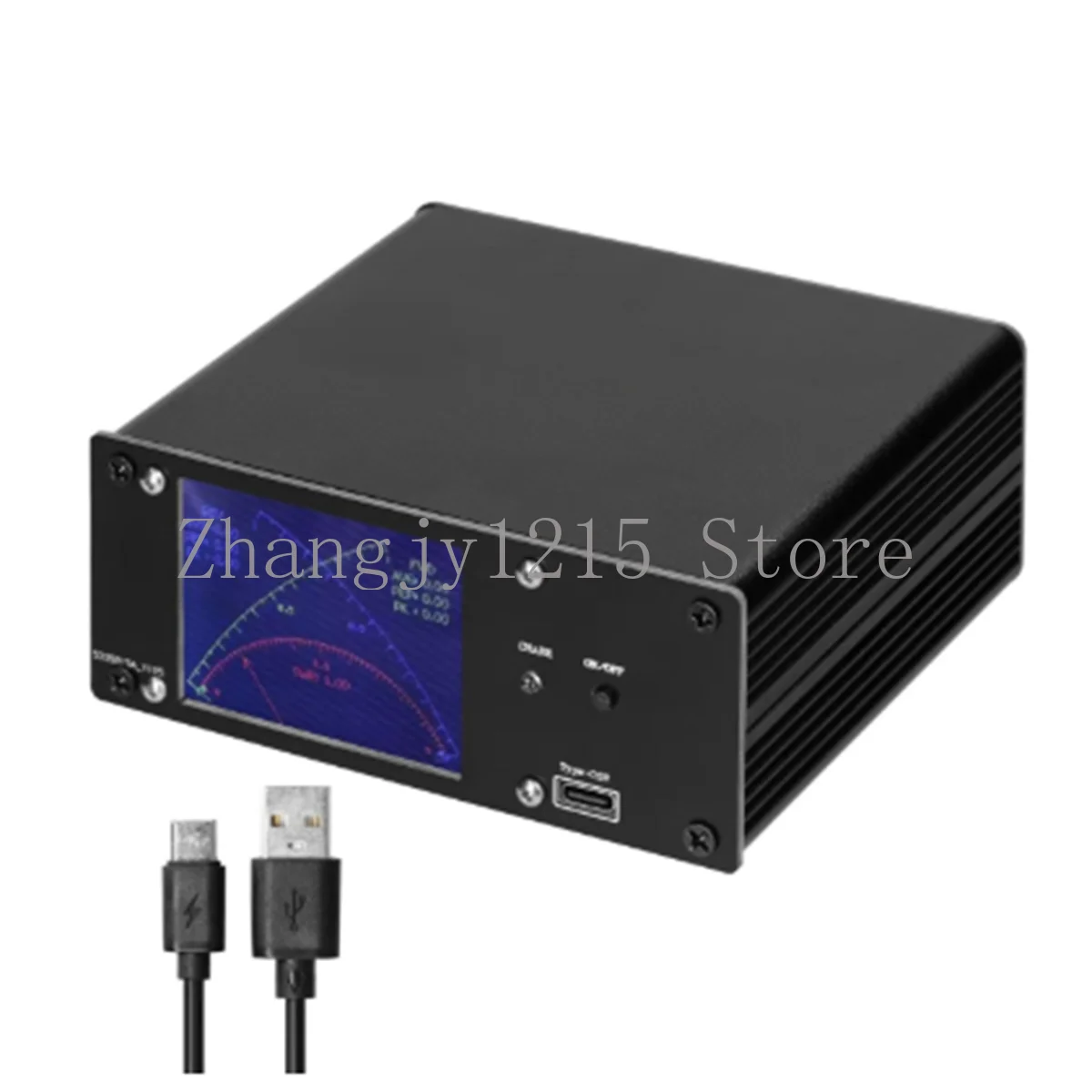 Full Touchscreen Shortwave Power Meter Standing-Waves Meter with over Voltage Standing Waves Ratio Alarm AVG Time Adj