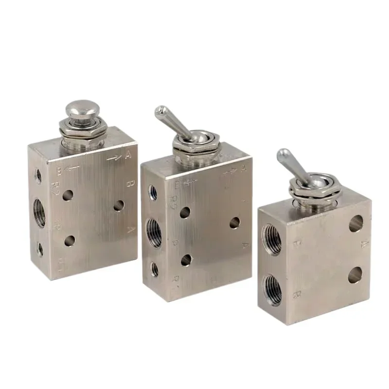 Air Pneumatic Mechanical Valve 2 Position 5 Way Toggle Button Switch TAC2-41V 31V 41P 31P 41PP TAC-4V 4P 3P 3V TV-3S