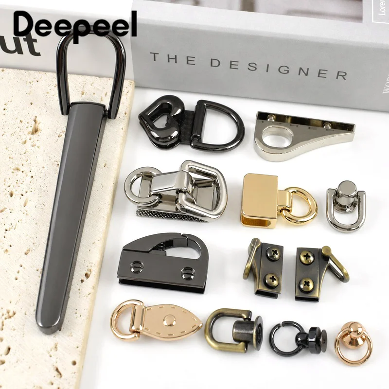 5Pcs Metal Buckles Bag Side Clip Clasps for Handbag Strap Chain Hanger Connector Screw Decoration Hook DIY Hardware Accessories