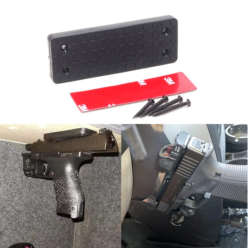 Gun Magnet for Vehicle - Magnetic Quickdraw Holder for Rifle, Handgun, Shotgun, Pistol up to 35lbs - Tactical Car Holster