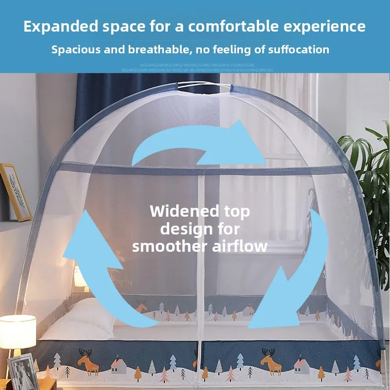 

Монгольская палатка, москитная сетка, простая в установке, простое съемное детское постельное белье для спальни, защита от падения, без...