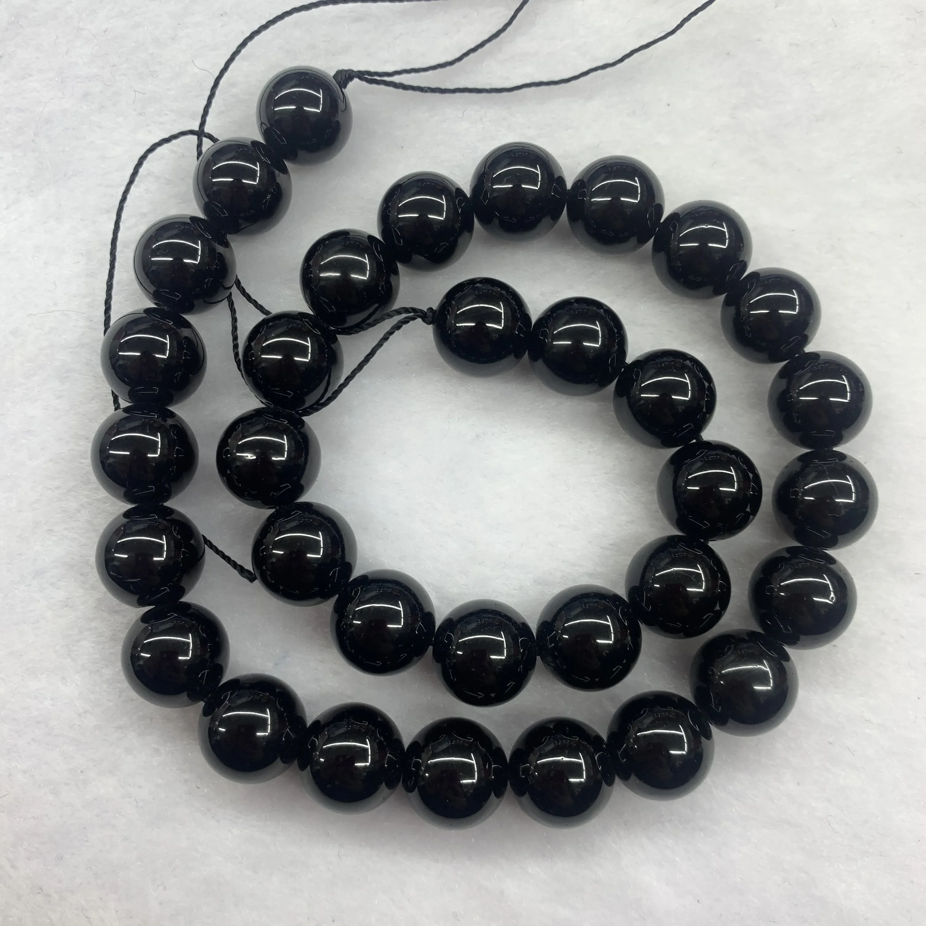 Wholesale AAAAA Natural Black Tourmaline Round Gem Stone Beads 15'' Strand 6/8/10/12 mm For Jewelry Making DIY Bracelet Necklace