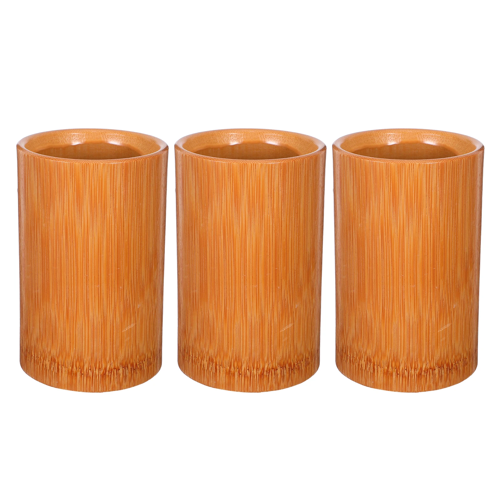 

Bamboo Utensil Organizer Cutlery Holder Pen Storage Pencil Container Desktop Kitchen Decor Small Counter Organiser For