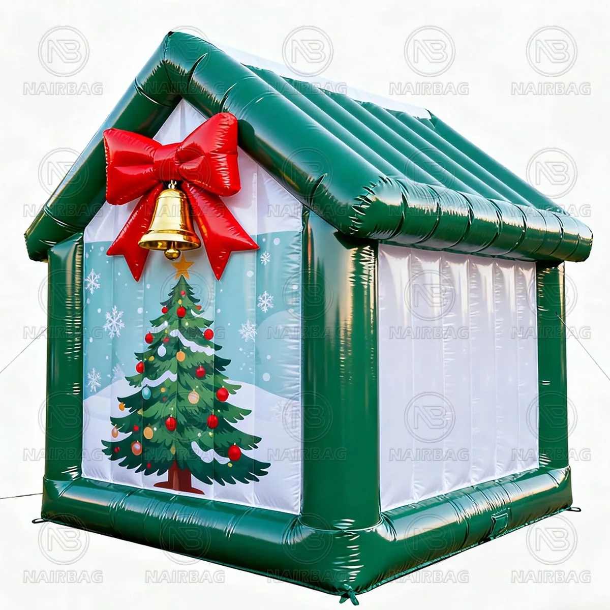 Tenda gonfiabile della casa di Natale del PVC Nuovo design 4x3m Casa di Natale gonfiabile della grotto di Babbo Natale per la decorazione esterna