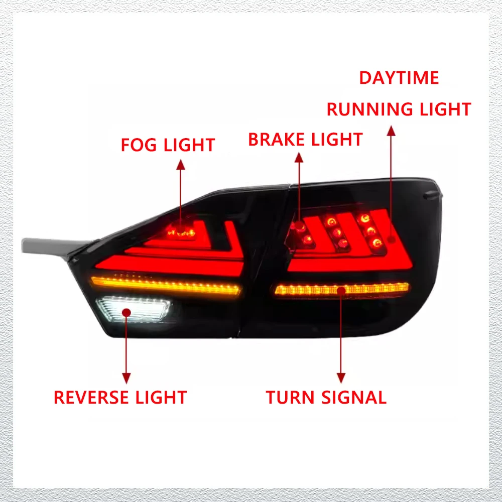 Styling LED Tail Lights for TOYOTA CAMRY 15-17 new style led DRL Car Taillights Assembly Signal Auto Accessories Modified Lamp