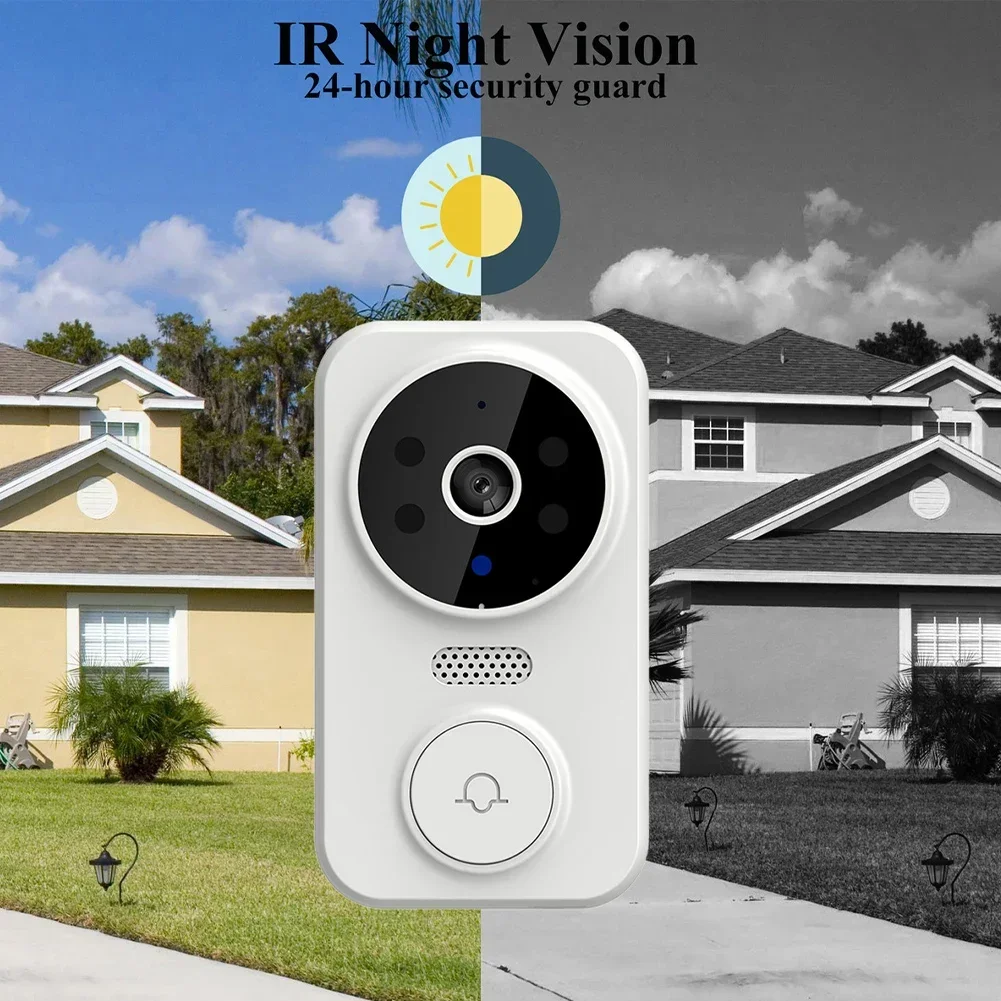WiFi Smart Video Doorbell Camera Night Vision Wireless Visual Intercom Doorbell Intelligent Doorbell Indoor Outdoor Surveillance