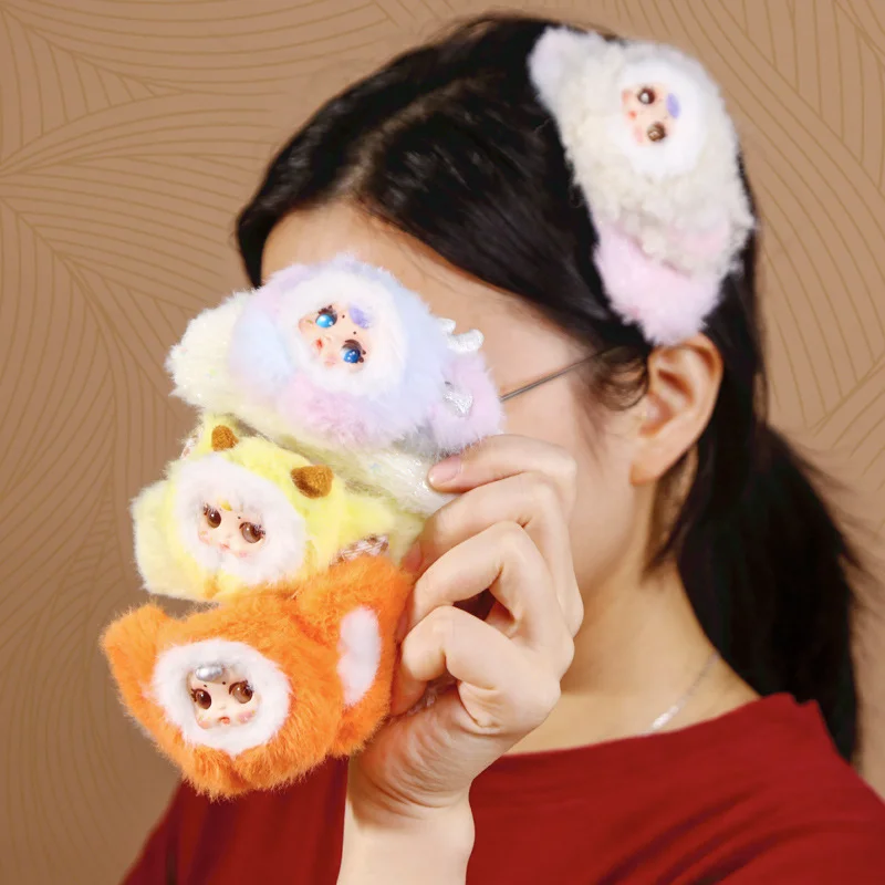 Шпилька для волос с молочными конфетами, плюшевая глухая коробка, мм, молочные конфеты, милая детская заколка для волос, плюшевая глухая коробка, милая кукла, слепая коробка, подарок