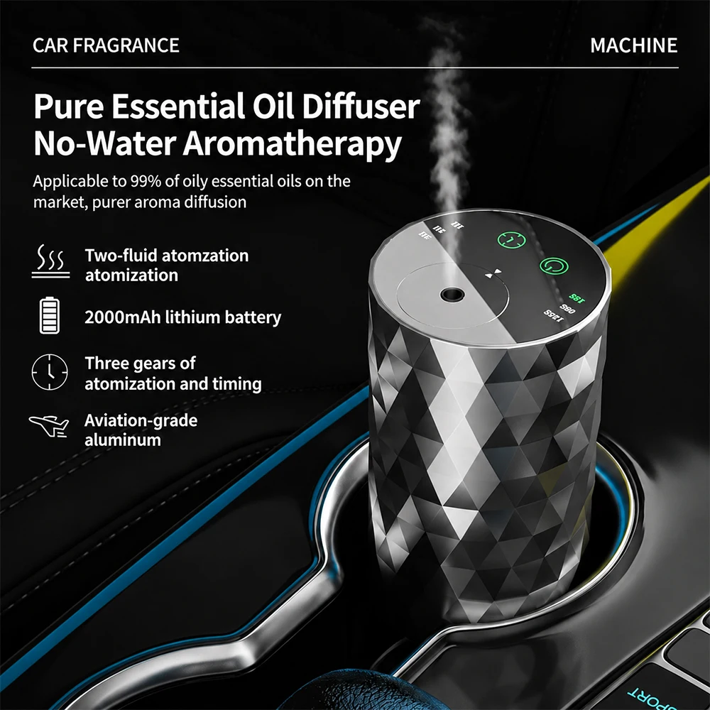 

Portable USB Essential Oil Diffuser 20ml Ultrasonic Aromatherapy Humidifier for Home Bedroom Office