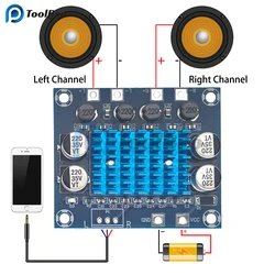 XH-A232 TPA3110 30W+30W 2.0 Channel Stereo Digital Power Amplifier Board DC 8-26V 12V 24V for Arduino Car Home Speaker Subwoofer