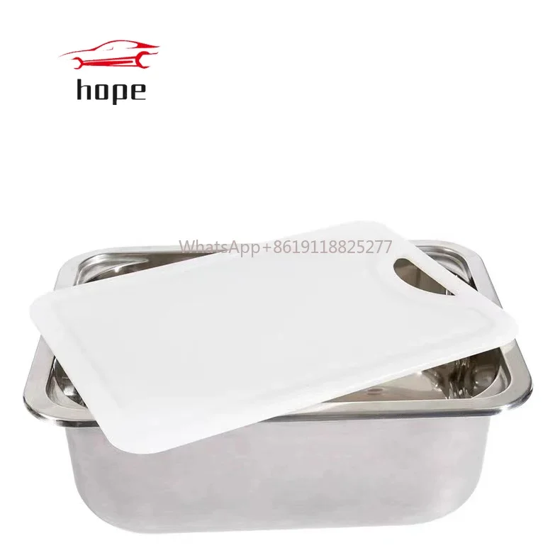 Small SS304 Wash Basin of Caravan Anti-Stinky & Water-Cutting-Edge One Piece Stamping for Camper RV & Trailer Accessories