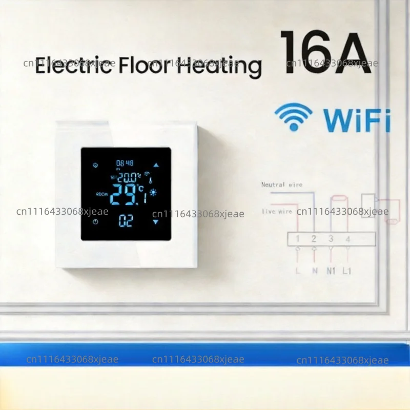 European Smart WIFI Electric Floor Heating Thermostat 16A Water Floor Heating Wall-hung Boiler Controller Graffiti