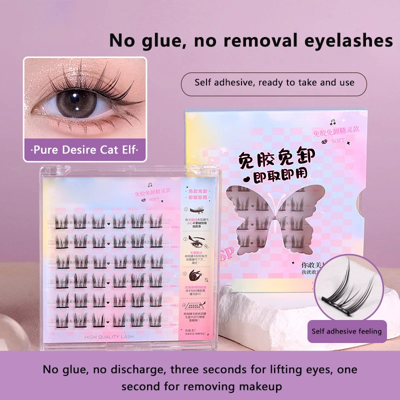 

Cluster Lashes Natural Eyelash Extension Volume Individual Lashes Mixed Makeup Tray Lashes Cluster Natural DIY Eyelashes