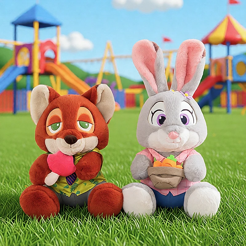 

New Zootopia Large size Judy Nick Plush Toy Bolster Fox Bunny Doll Stuffed Animal Kids Present Cartoon Character Room Decoration