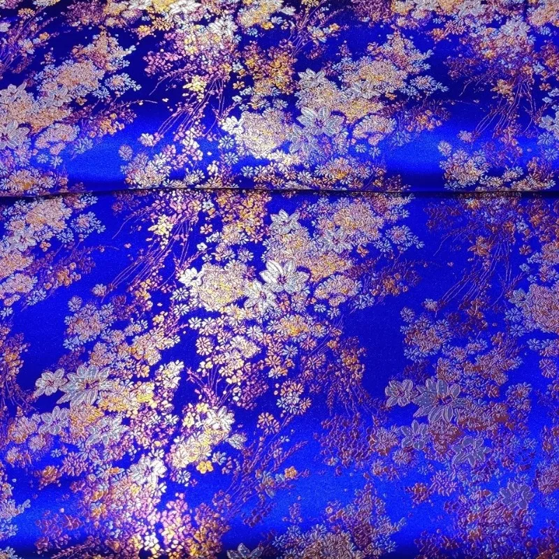 الجاكار الديباج النسيج زهرة بالمتر لملابس الأطفال سترة Hanfu الزفاف القماش الخياطة لينة ثلاثي الأبعاد الأحمر