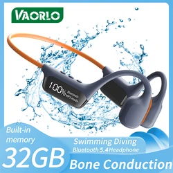 S10 Bluetooth 5.4 True Bone Conduction słuchawki IPX8 wodoodporne DT5.0 MP3 wbudowana pamięć 32 GB cyfrowy wyświetlacz LED do pływania