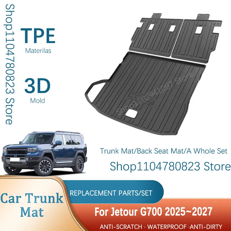 Car Trunk Mats For Jetour G700 2025 2026 2027 5/6seat Waterproof Storage Pads Back Cargo Liner Back Seat Covers Auto Accessories