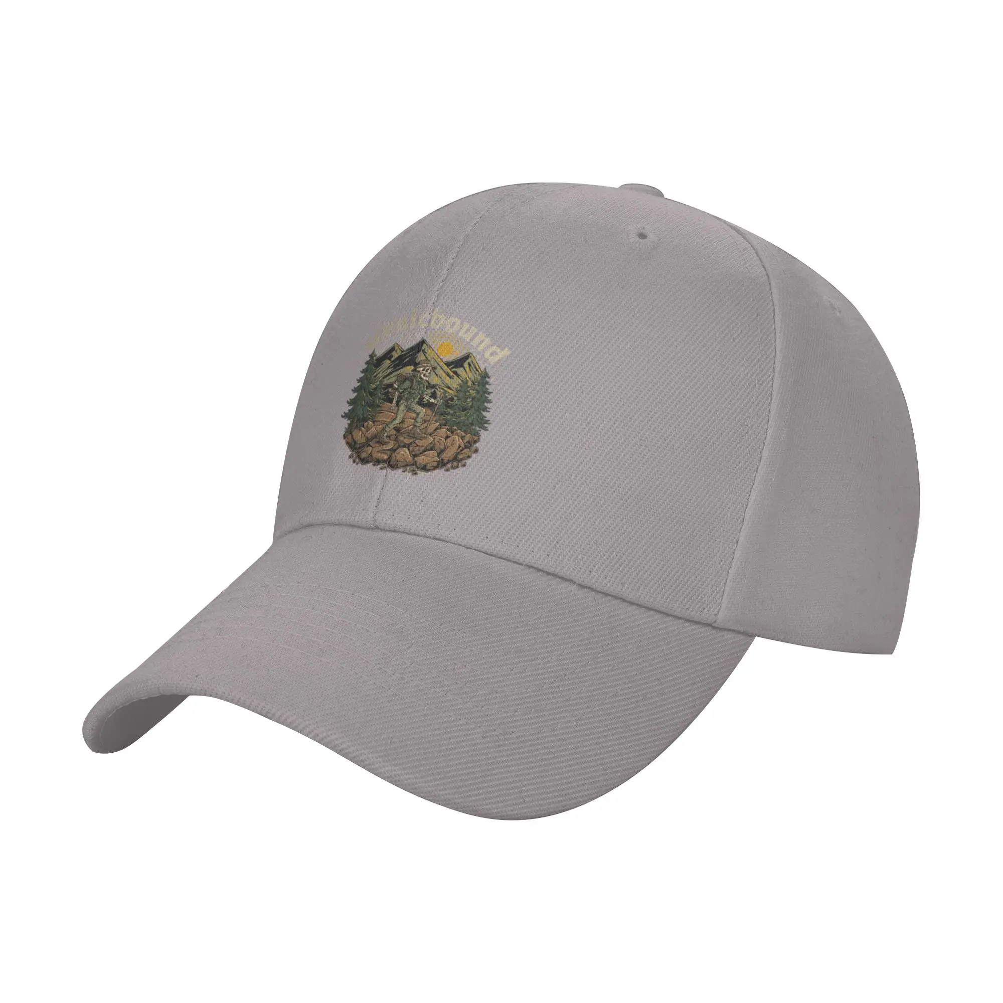 Hot Sale Outdoor Hiking Skeleton Design with Backpack Baseball Cap  Spring Men's Caps  City Wandering Men's Caps