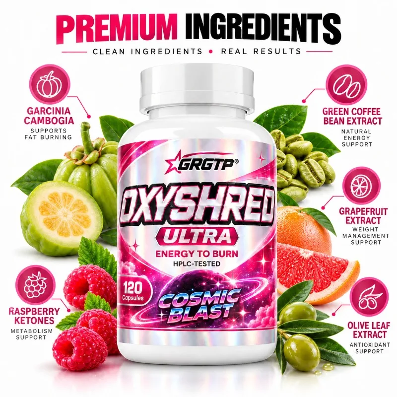 OxyShred Ultra Capsules - Antioxidant, For Energy & Focus, Train Harder Faster Recovery, Metabolism, Enhances Vitality