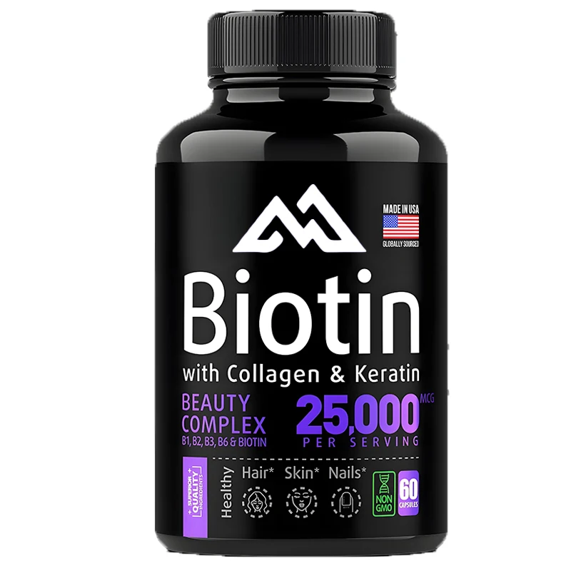 

Biotin Collagen and Keratin Supplements -Hair, Skin,and Nail Vitamins Suitable for Women and Men, Capsules Promote Immune Health