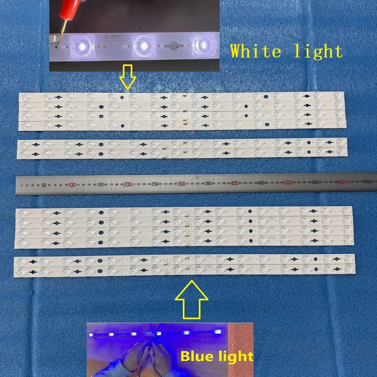 1set Full set LED Backlight Strip 16LED For TCL 62C728 65C725 GIC65LB114-3030F2.1D-V0.3