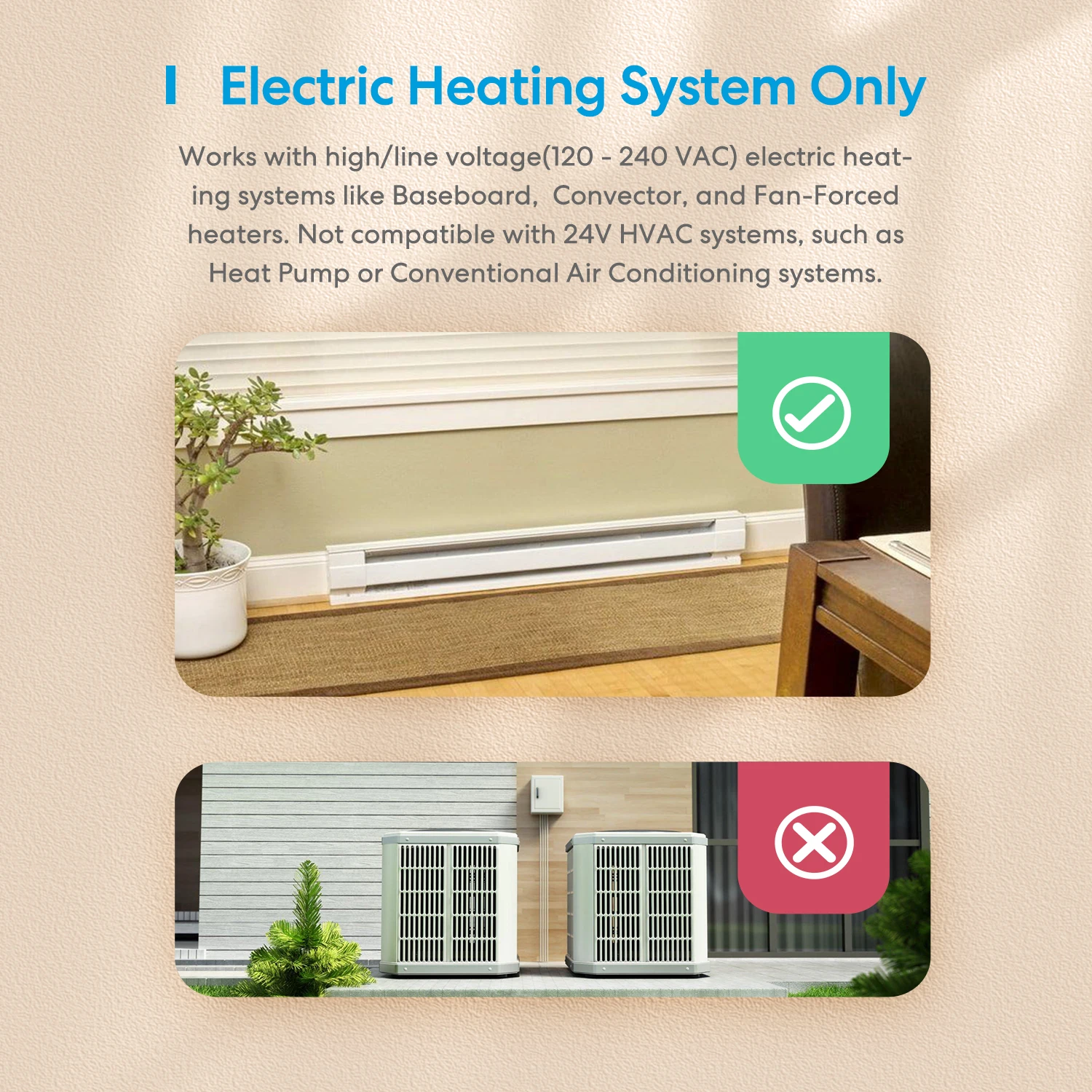 Imagem -02 - Meross-termostato Inteligente Wifi Baseboard Elétrico Auto-contido Hydronic Funciona com Siri Alexa Google Smartthings Homekit