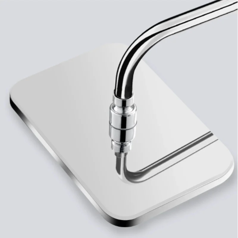 square showerhead, overhead rainfall shower, high flow shower head, universal shower nozzle, water‑saving shower fixture