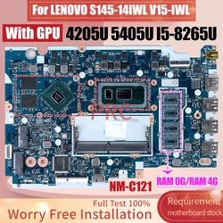 NM-C121 For LENOVO S145-14IWL V15-IWL Laptop Motherboard 4205U 5405U I3 I5-8265U RAM 4G N16V-GMR1-S-A2 Notebook Mainboard