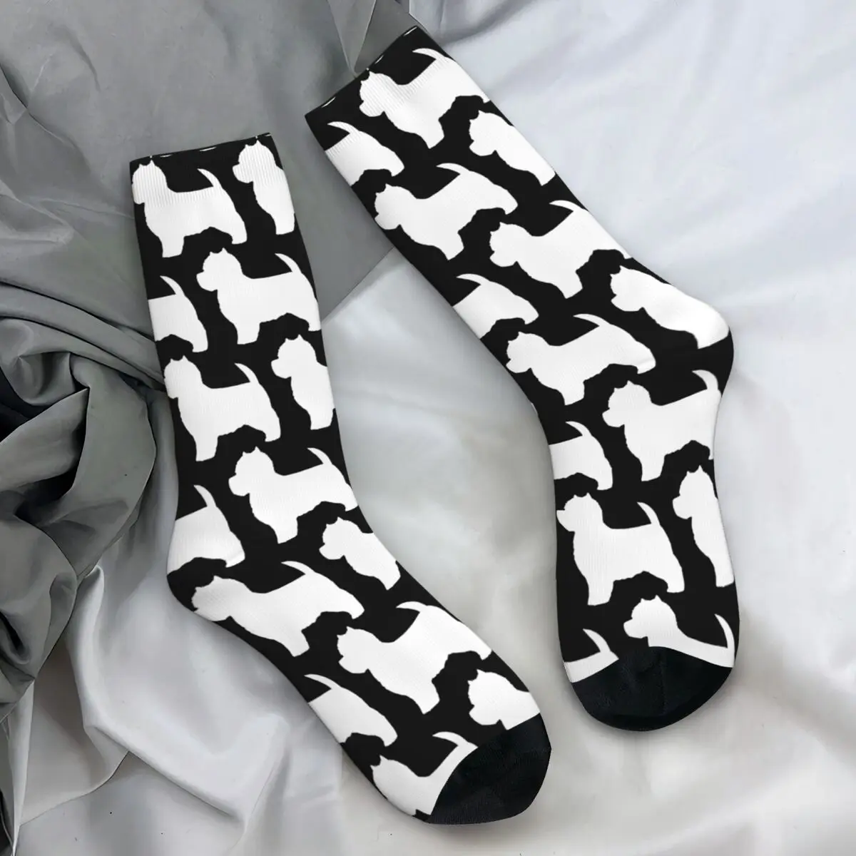 Westie West Highland White Terrier Dog Stockings Couple Socks High Quality Funny Socks Winter Climbing Anti Slip Printed Socks