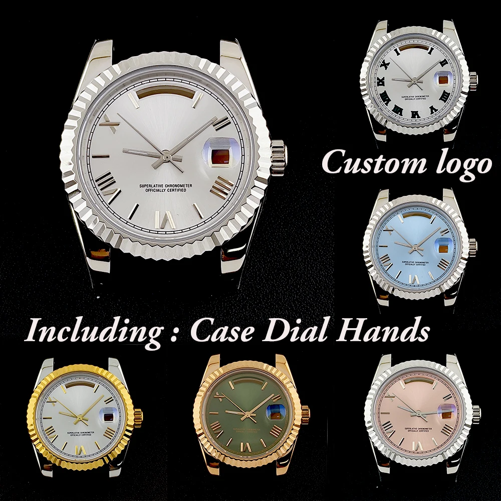 Miyota8285 case stainless steel case men's watch custom logo dial suitable for NH35 movement watch accessories